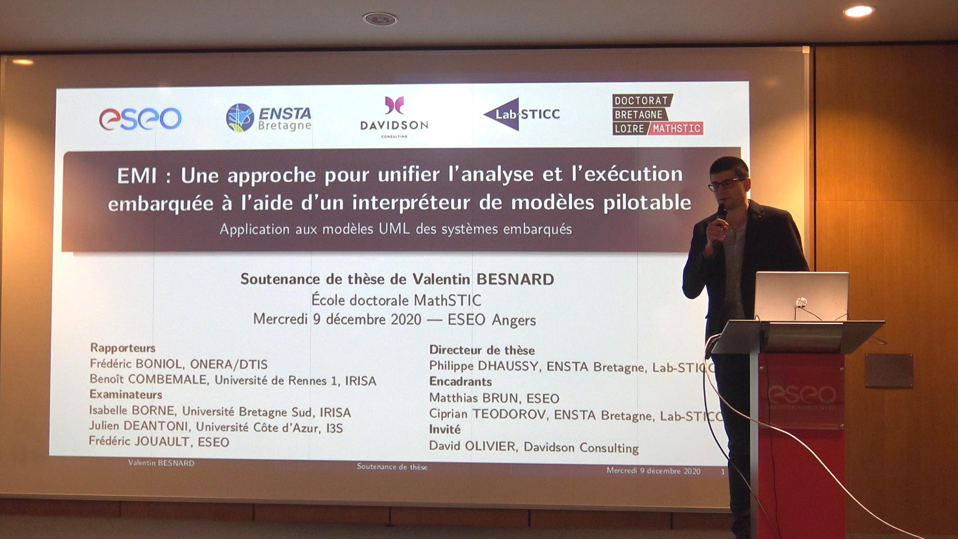 Soutenances de thèses pour les doctorants ESEO