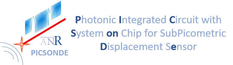 Logo du projet ANR PICSONDE : Photonic Integrated Circuit with System on Chip for SubPicometric Displacement Sensor